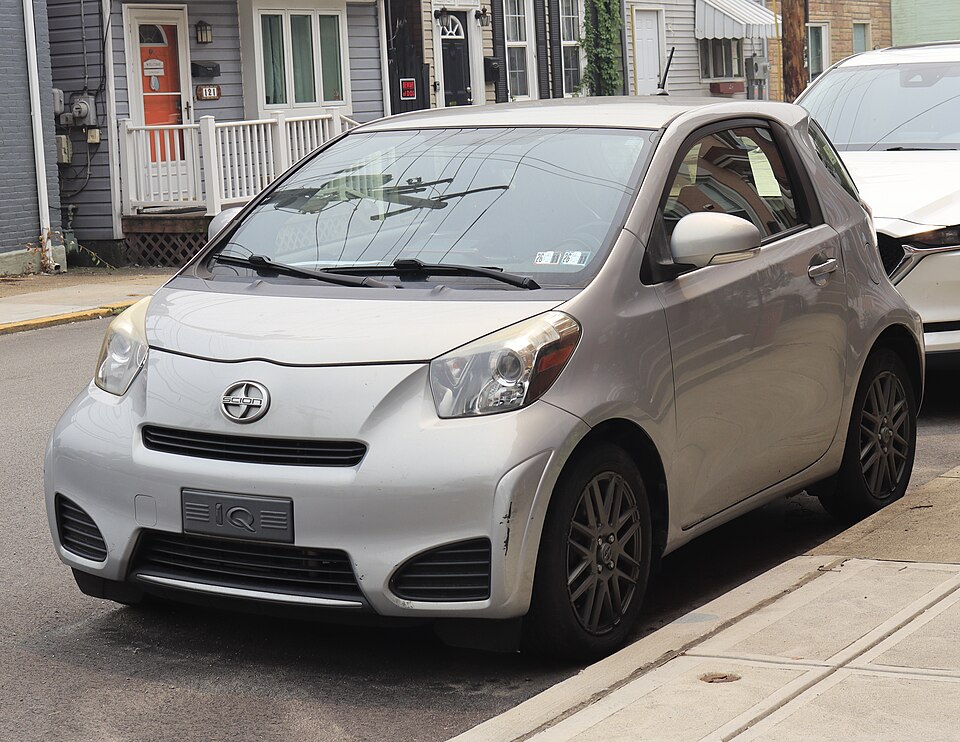 2014 Scion iQ in Classic Silver Metallic, front left, 07-17-2026