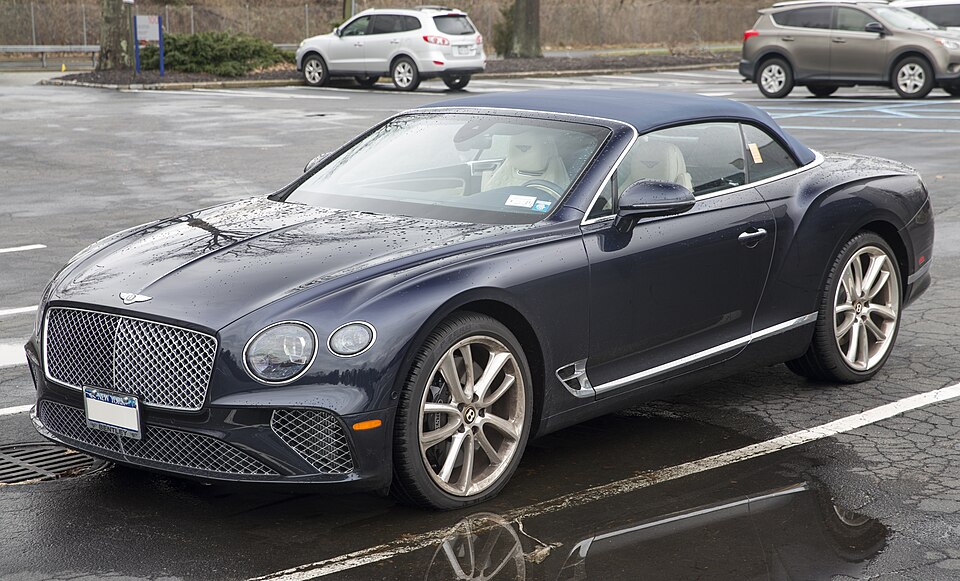 2020 Bentley Continental GT V8 Convertible in Dark Sapphire, front left