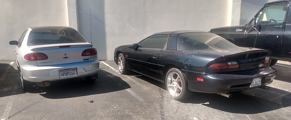 2002 Chevrolet Cavalier and 2001 Chevrolet Camaro