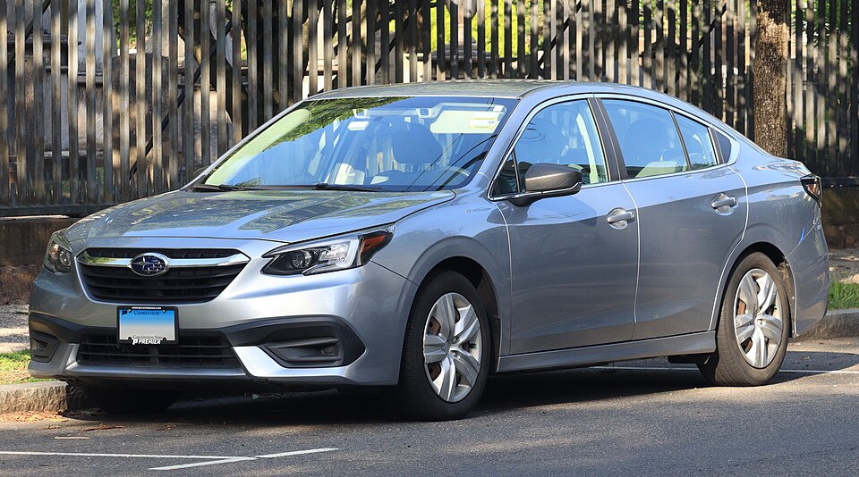 2021 Subaru Legacy in Ice Silver Metallic, front left, 07-02-2026