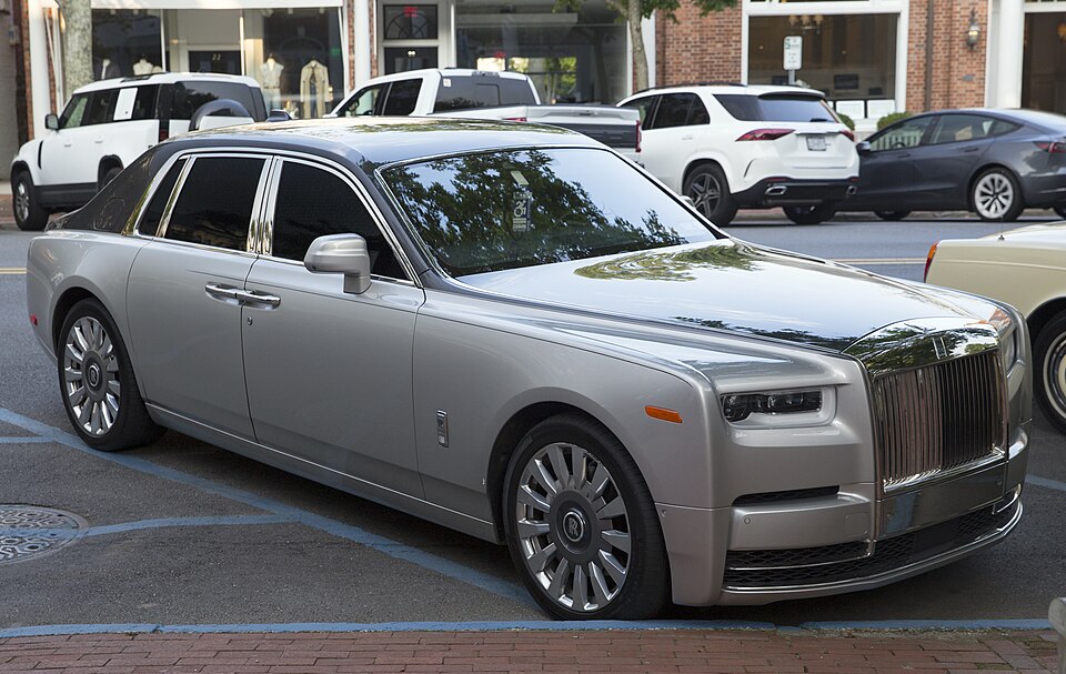 2018 Rolls-Royce Phantom in Silver with Black roof, front right