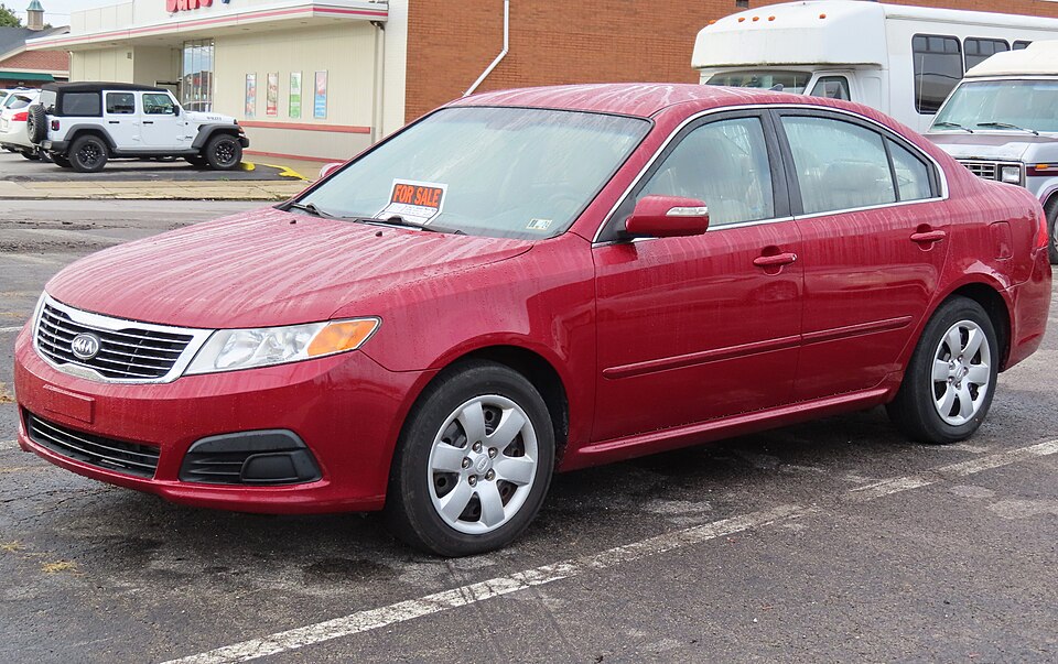 2009 Kia Optima LX, front left, 10-15-2023