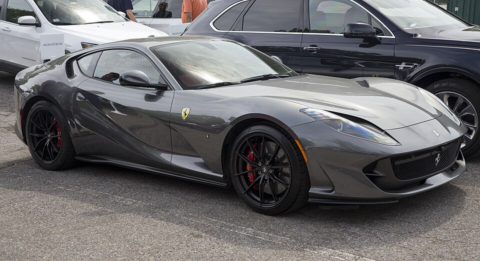 2018 Ferrari 812 Superfast, front right, at Greenwich
