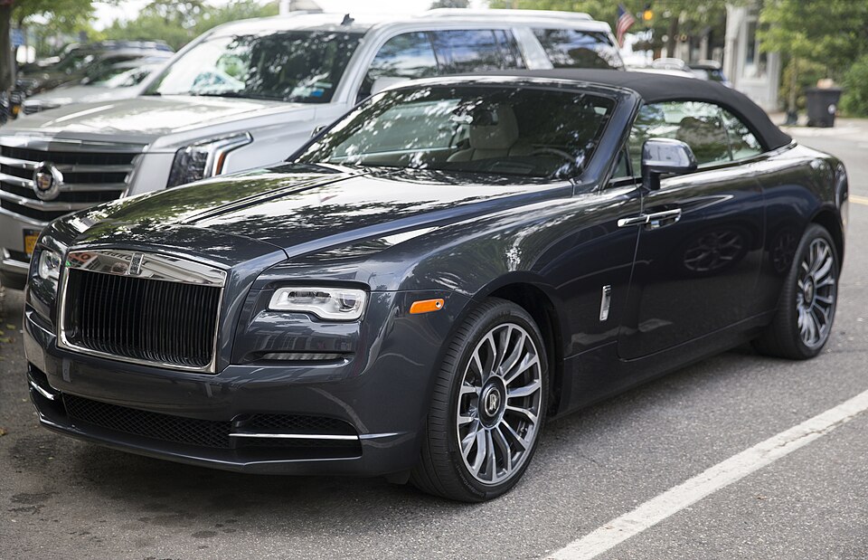 2019 Rolls-Royce Dawn in Darkest Tungsten, front left
