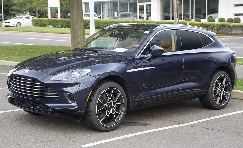 2021 Aston Martin DBX in Midnight Blue, front left