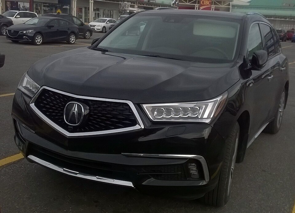 2017 Acura MDX Hybrid in Black, front