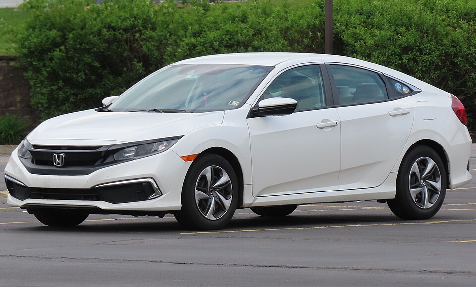2019 Honda Civic LX sedan, front left, 05-07-2024