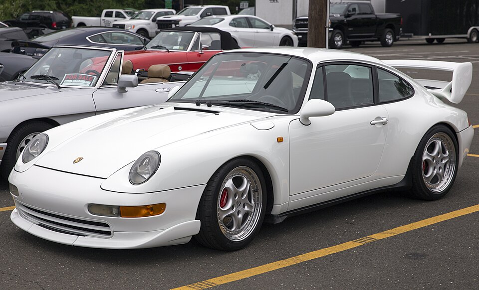 1995 Porsche 911 Carrera RS 3.8 in Grand Prix White, front left
