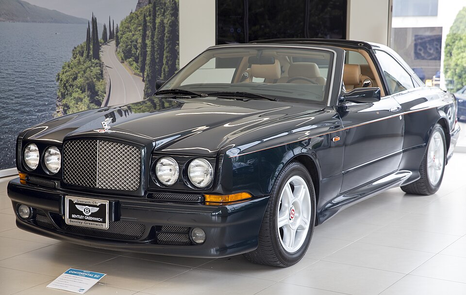 1999 Bentley Continental SC in Bentley Black, front left (Miller)