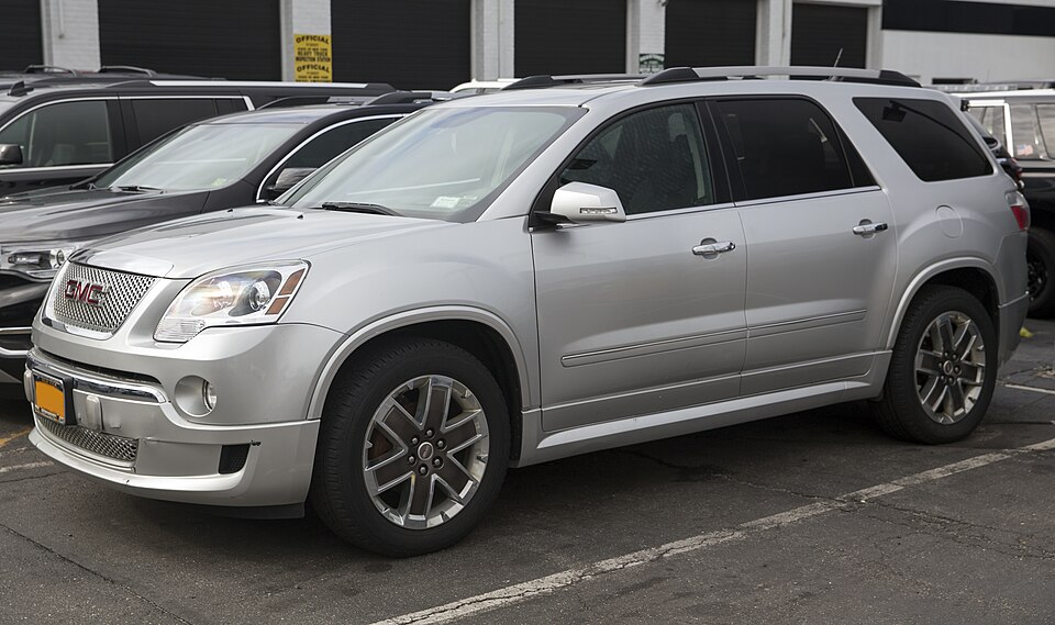 2011 GMC Acadia Denali front left silver