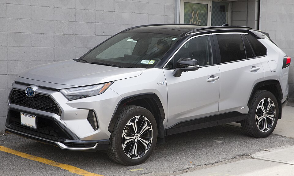 2024 Toyota RAV4 Prime XSE Premium in Silver Sky with Midnight Black roof, front left
