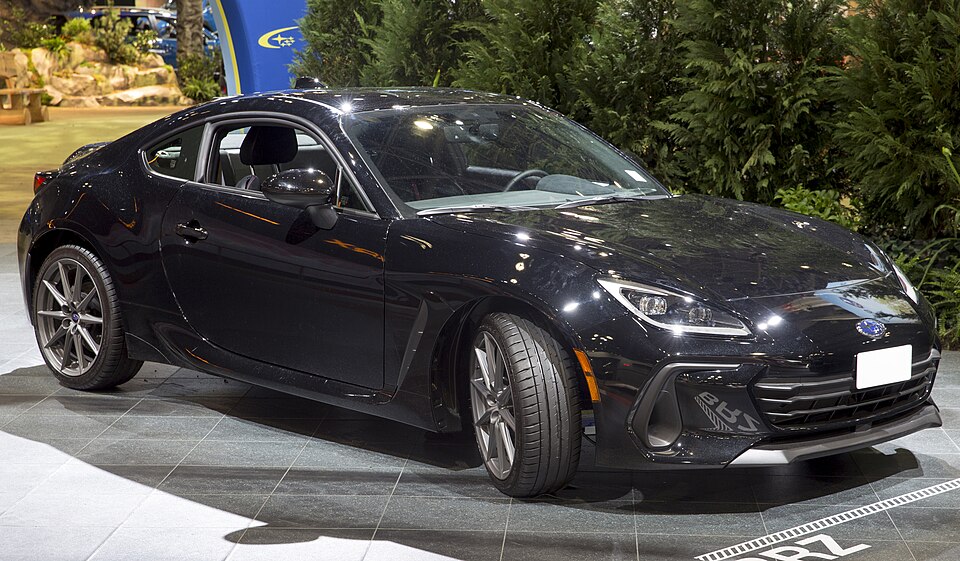 2022 Subaru BRZ Limited in Crystal Black Silica, front right (NYIAS 2022)