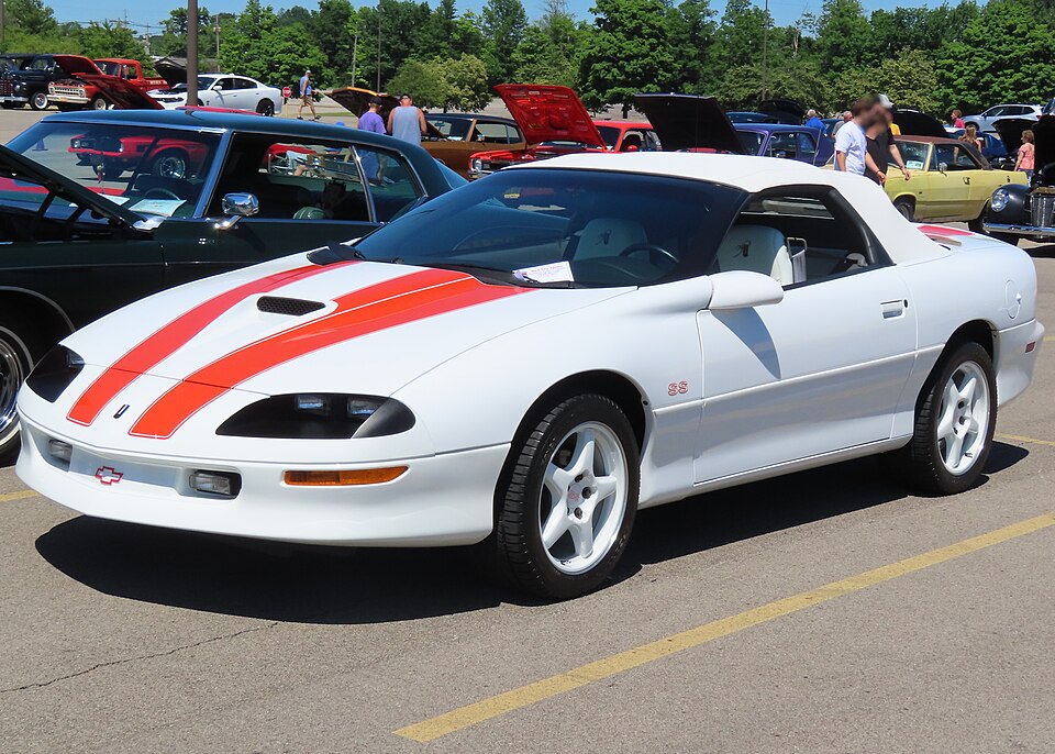 1997 Chevrolet Camaro SS 30th Anniversary Edition convertible, front left, 06-15-2024
