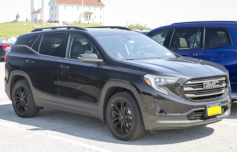 2021 GMC Terrain SLT AWD in Ebony Twilight Metallic, front right
