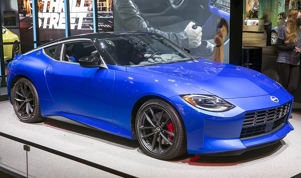 2023 Nissan Z Performance in Seiran Blue, front right (NYIAS 2022)