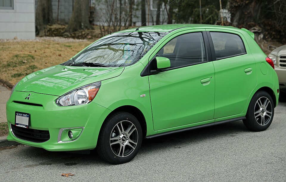 2014 Mitsubishi Mirage ES in green, front left