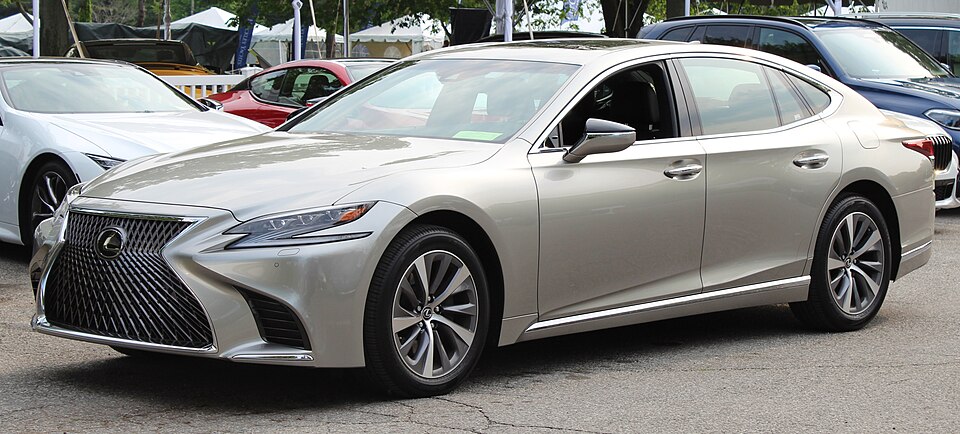 2019 Lexus LS 500 AWD beige, front Hagerty 6.1.19