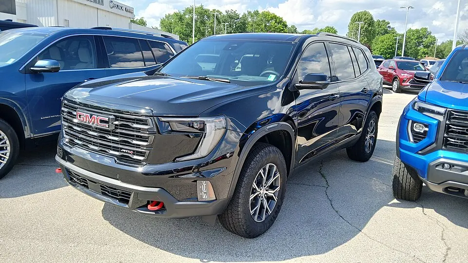 2024 GMC Acadia AT4 front view, photographed in United States