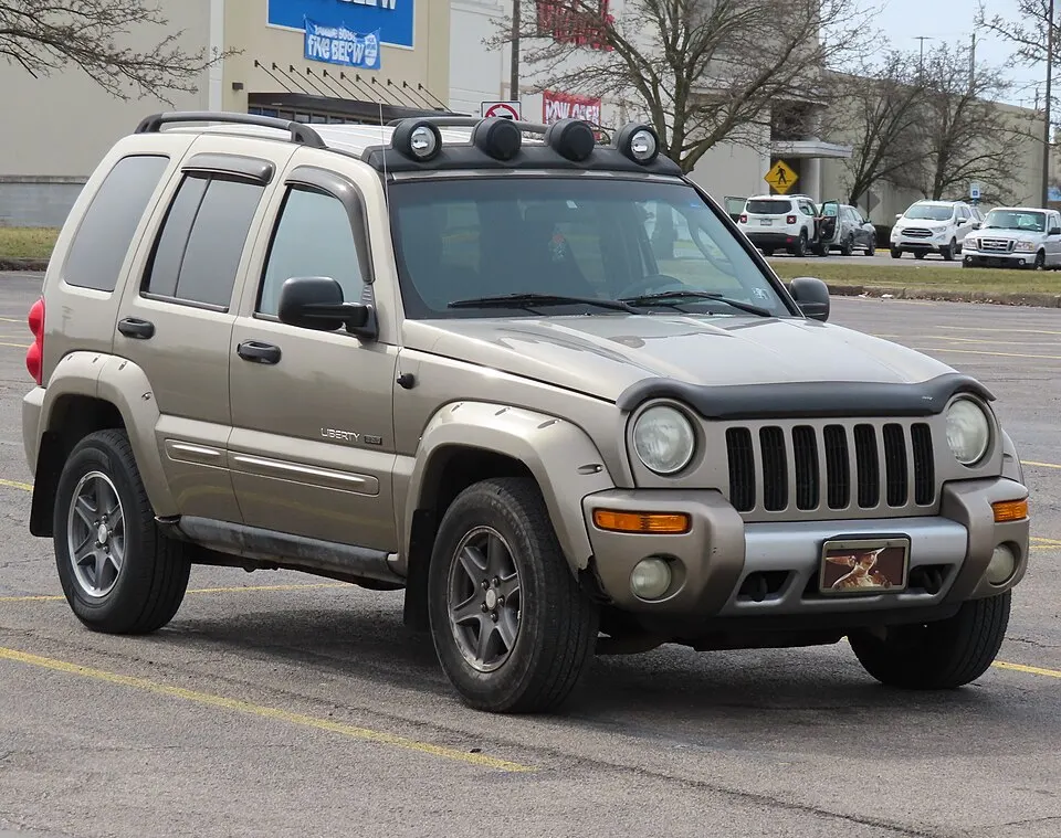 2002 Jeep Liberty Renegade, front right, 03-23-2025, photographed in United States
