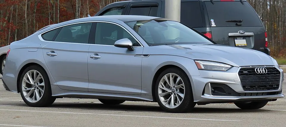 2020 Audi A5 45 TFSI Sportback Prestige quattro, front right, 10-28-2022, photographed in United States