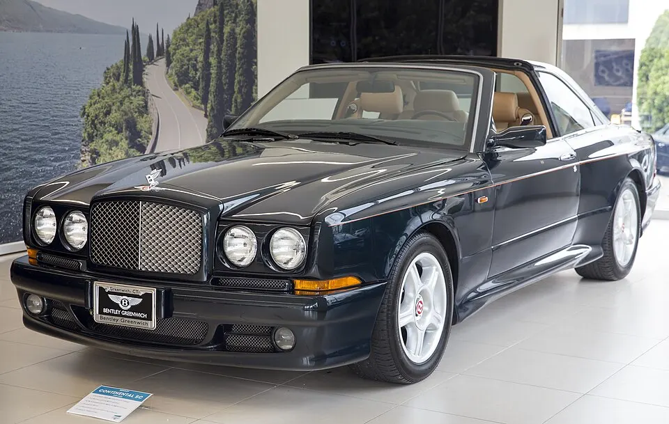 1999 Bentley Continental SC in Bentley Black, front left (Miller), photographed in United States