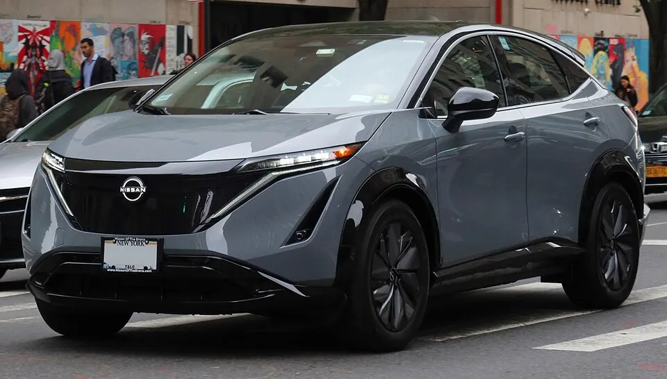 2023 Nissan Ariya 'Engage', front 4.27.23, photographed in United States