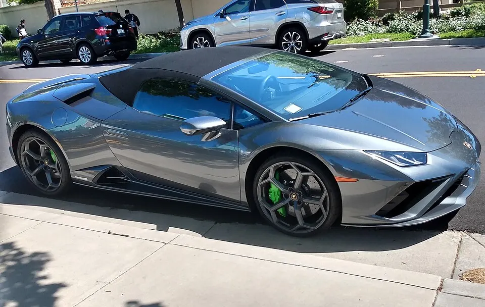 2020 Lamborghini Huracan EVO Spyder, photographed in United States