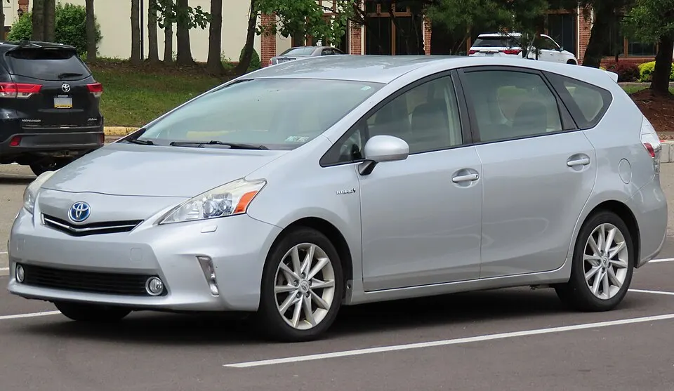 2012 Toyota Prius v Five, front left, 06-13-2023, photographed in United States