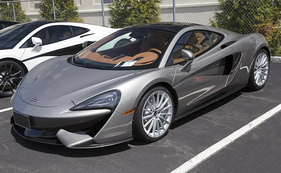 2017 McLaren 570GT, Blade Silver, front left, photographed in United States