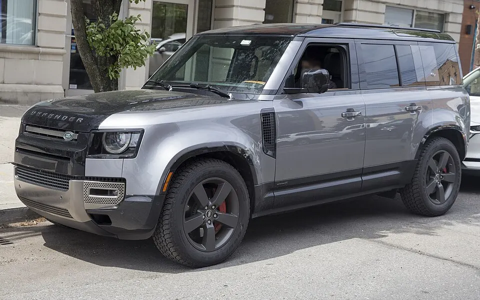 2020 Land Rover Defender 110 X being tested, front left, photographed in United States