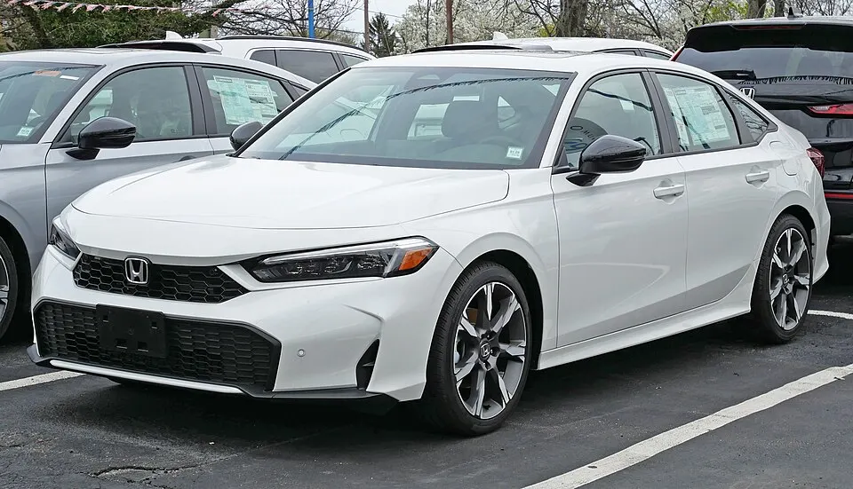 2025 Honda Civic Hybrid Sport Touring (facelift), front 4.18.25, photographed in United States