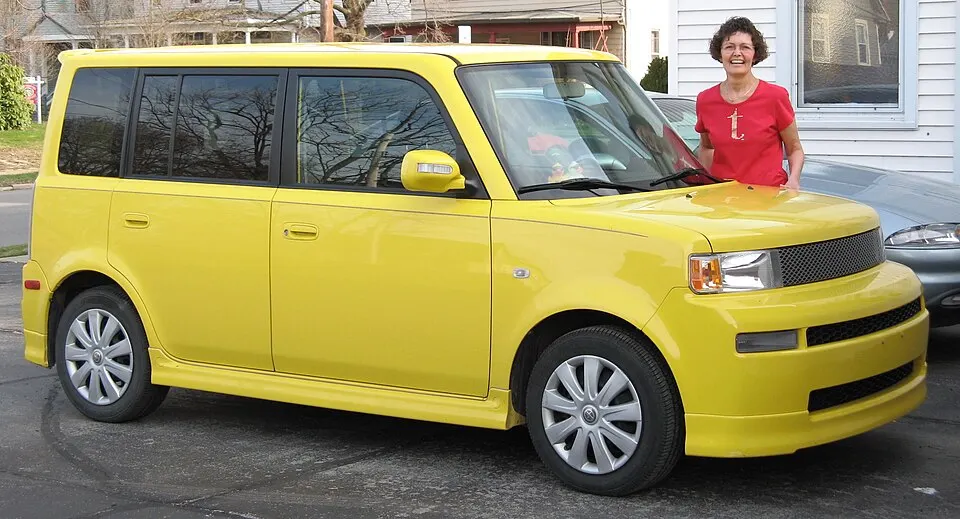 2005 Scion xB RS 2.0 Solar Yellow, photographed in United States