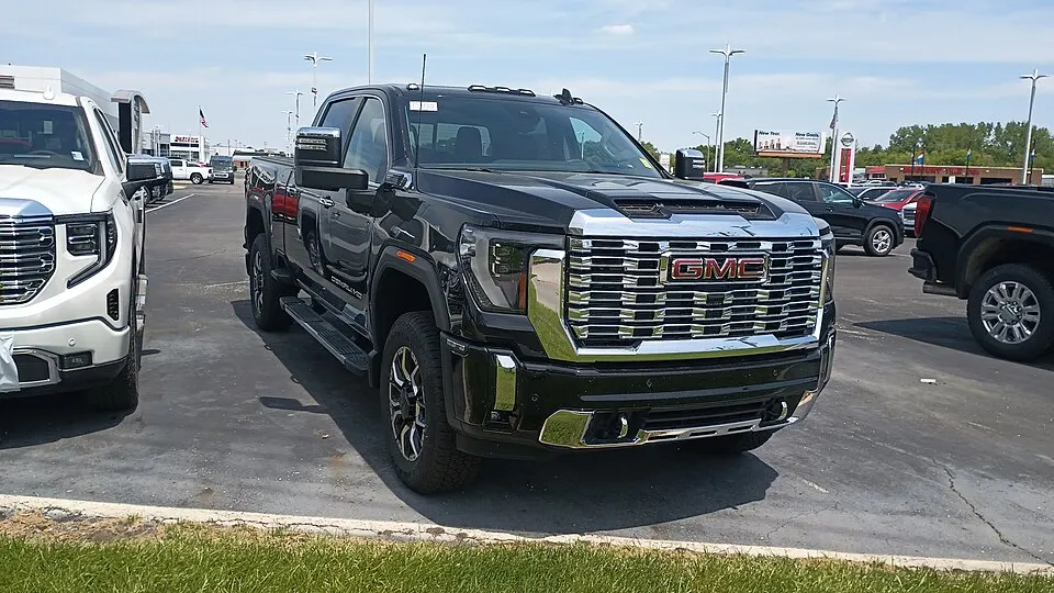 2024 GMC Sierra 2500HD Denali front view, photographed in United States