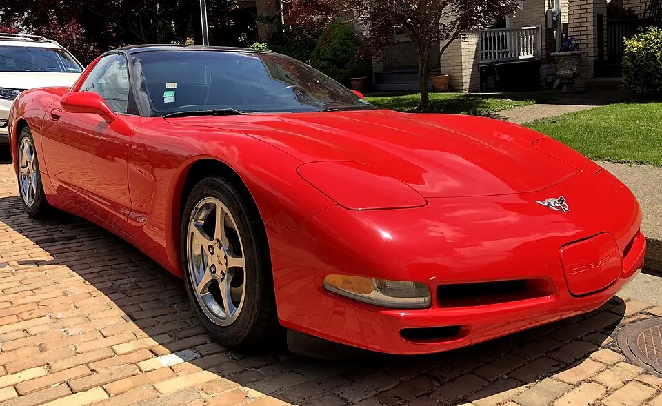 2003 Chevrolet Corvette, front right, 5-15-2021, photographed in United States