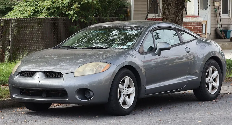 2006 Mitsubishi Eclipse GS in Titanium Gray Pearl, front left, 09-19-2026, photographed in United States