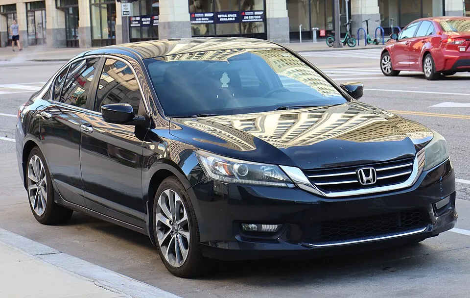 2015 Honda Accord Sport in Crystal Black Pearl, front right, 09-26-2026, photographed in United States