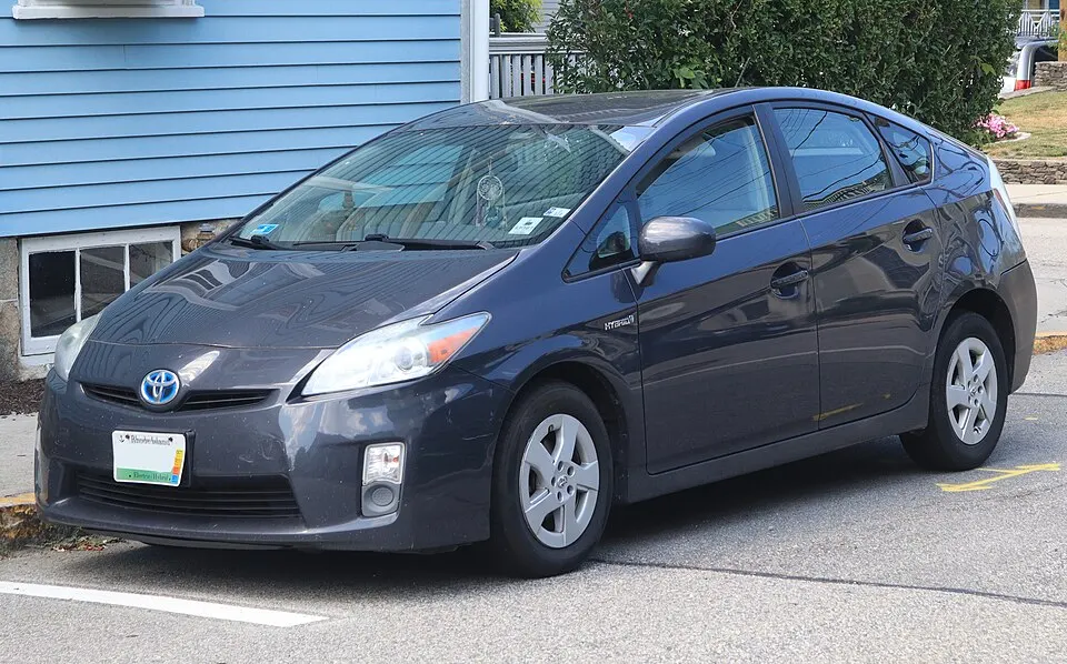 2010 Toyota Prius Two in Winter Gray Metallic, front left, 07-04-2026, photographed in United States