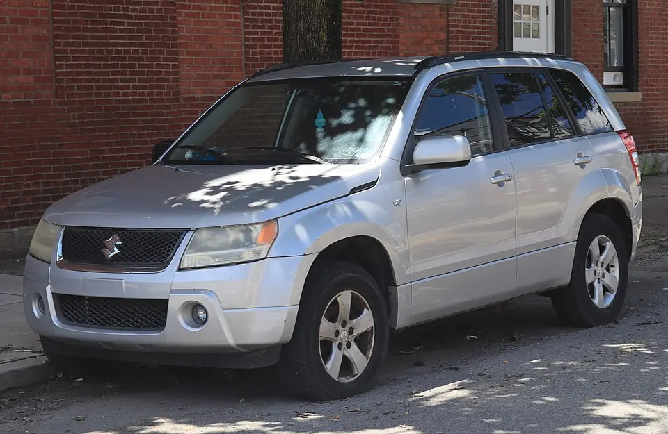 2007 Suzuki Grand Vitara XSport in Silky Silver Metallic, front left, 06-13-2026, photographed in United States