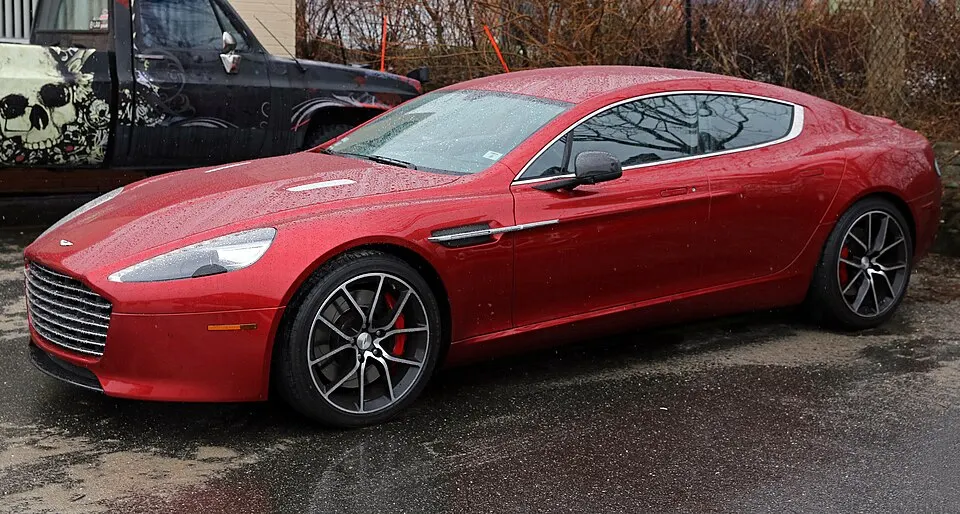 2014 Aston Martin Rapide S in Volcano Red, fL, photographed in United States