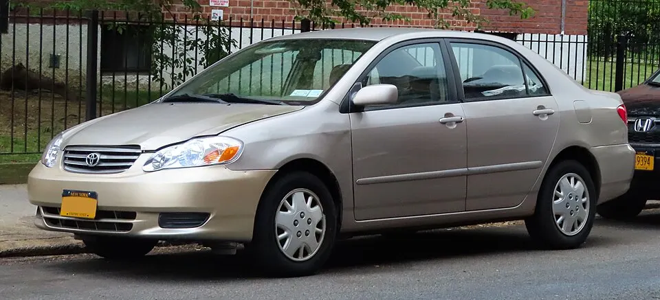 2003 Toyota Corolla CE, front 7.6.19, photographed in United States