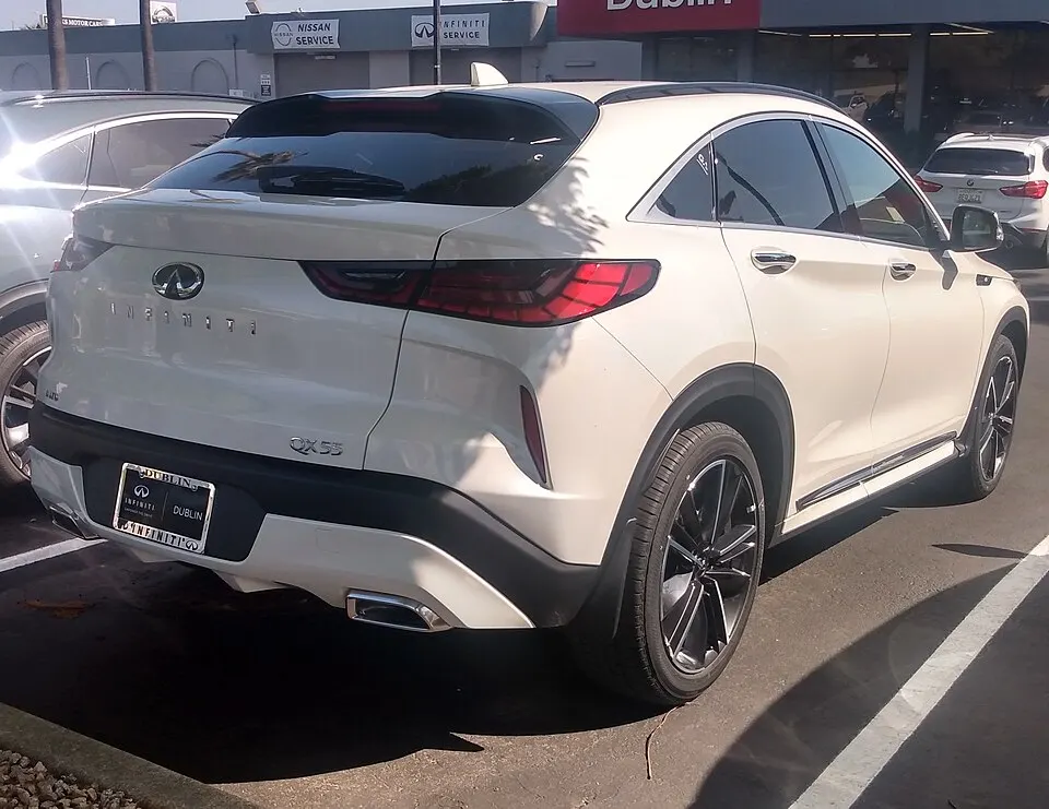 2022 Infiniti QX55 AWD (white), photographed in United States