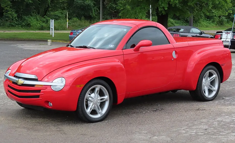 2004 Chevrolet SSR, front left, 07-02-2023, photographed in United States
