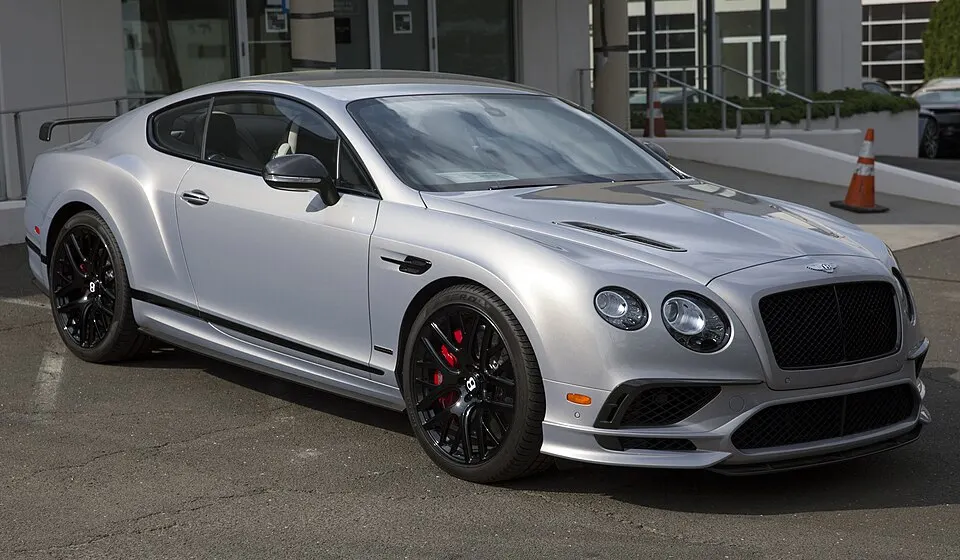 2017 Bentley Continental Supersports in Extreme Silver, front right, photographed in United States