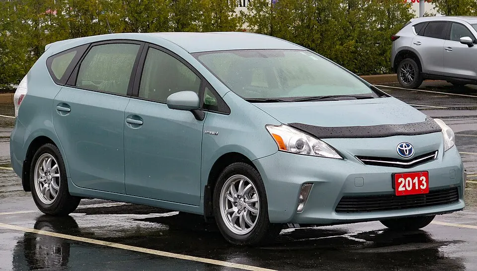 2013 Toyota Prius V Standard Package in Sea Glass Pearl, Front Right, 04-23-2023, photographed in Canada