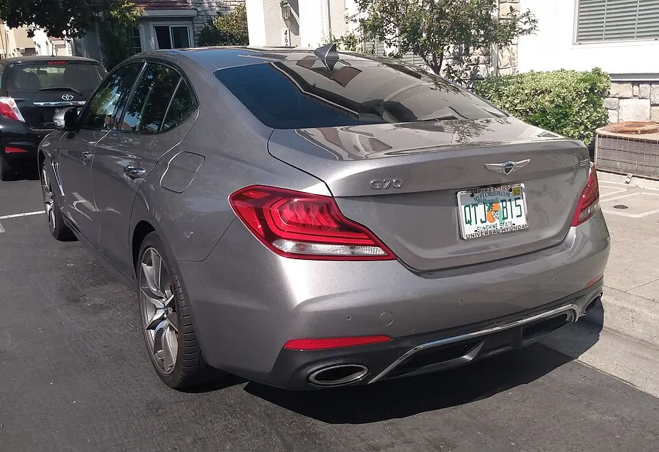 2020 Genesis G70, photographed in United States