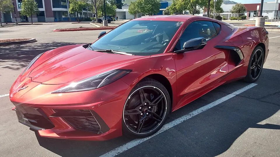 2021 Chevrolet Corvette C8 front, photographed in United States