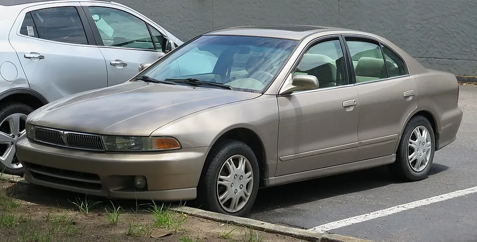 2001 Mitsubishi Galant in Banyan Bay Beige, front left, 07-07-2025, photographed in United States