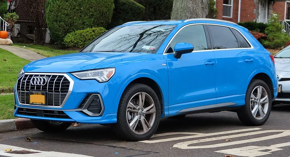 2019 Audi Q3 Quattro S-Line, front 11.22.19, photographed in United States