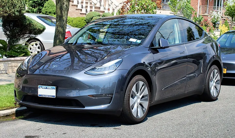 2020 Tesla Model Y, front 8.1.20, photographed in United States