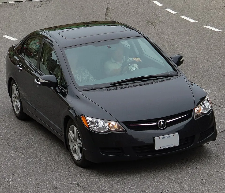 2008 Acura CSX in Nighthawk Black Pearl, front right, 2023-07-15, photographed in Canada